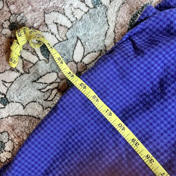 Vintage Disney Store Nightgown Women’s L/XL Mickey Mouse Blue Plaid Flannel 90s - Picture 3 of 11